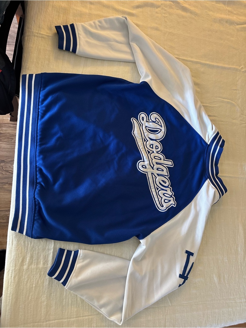 Los Angeles Dodgers MLB Stitches Blue Full Zip Varsity Jacket Men's Medium